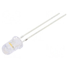 LED 5mm galben/alb cald cu clipire 3000÷4200mcd, 7000÷8400mcd - Iluminare de Înaltă Intensitate | Electronic-mag.ro | Componente Electronice