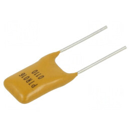 Siguranţă polimerică PTC 1,1A Imax 40A THT PTR016V - Pungă de protecţie electrică | Electronic-mag.ro | Componente Electronice
