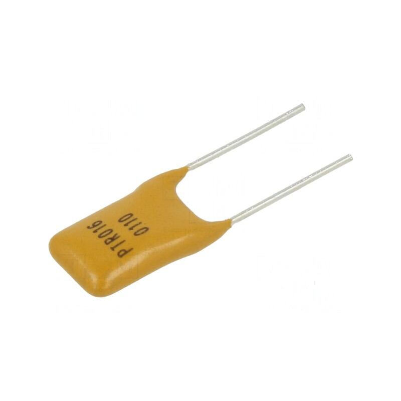 Siguranţă polimerică PTC 1,1A Imax 40A THT PTR016V - Pungă de protecţie electrică | Electronic-mag.ro | Componente Electronice