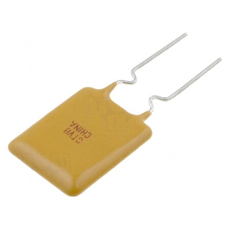 Siguranță polimerică PTC 2,5A 11,4x18,3mm pentru protecție electrică 5mm | Electronic-mag.ro | Componente Electronice