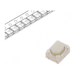 Microîntrerupător TACT SPST 0,05A/16VDC SMT 1,6N 2,6mm - Comutator mic pentru aplicații electronice | Electronic-mag.ro | Componente Electronice
