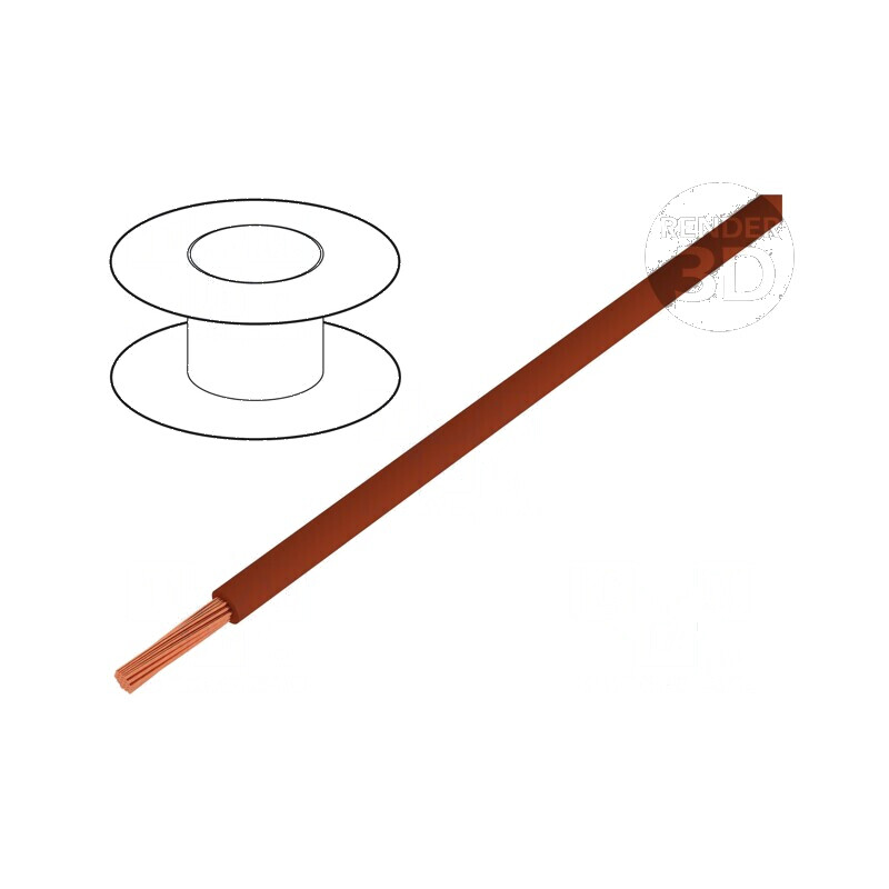 Cablu litat OFC 0,35mm2 PVC maro 49V 200m - conductor 1x0,35mm2 | Electronic-mag.ro | Componente Electronice