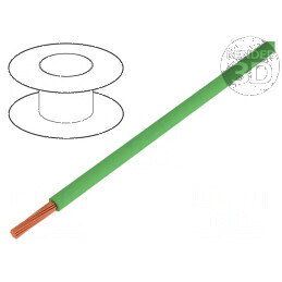 Cablu litat OFC 0,35mm2 PVC verde 49V 200m 1x0,35mm2 pentru instalații electrice | Electronic-mag.ro | Componente Electronice