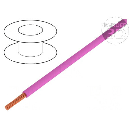 Cablu litat OFC 0,35mm2 PVC roz 49V 200m 1x0,35mm2 - Cablu electric de calitate superioară pentru conexiuni electrice | Electronic-mag.ro | Componente Electronice