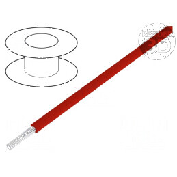 Cablu litat OFC 0,35mm2 PVC roşu 49V 200m - 1x0,35mm2 pentru conexiuni electrice | Electronic-mag.ro | Componente Electronice