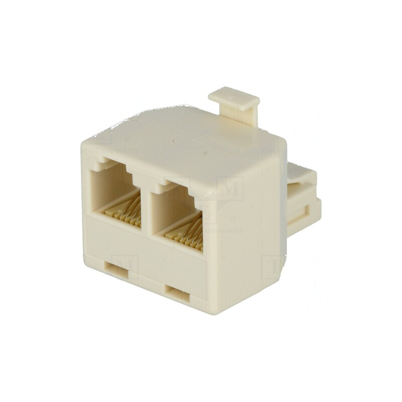 Splitter RJ11 6p4c cu 2 socluri și mufă pentru telefonie | Electronic-mag.ro | Componente Electronice Splitter RJ11 6p4c cu 2 socluri și mufă pentru telefonie | Electronic-mag.ro | Componente Electronice