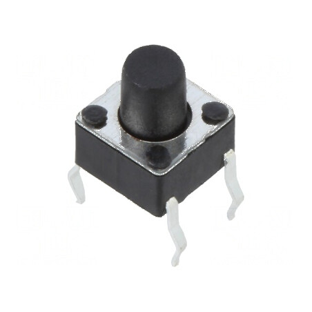 Microîntrerupător TACT SPST-NO 0,05A/12VDC THT 1,6N - Pozitie 2 | Electronic-mag.ro | Componente Electronice