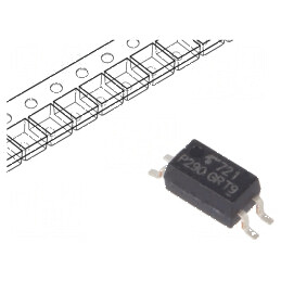 Optocuplor SMD cu 1 ieșire, tranzistori, izolație 3,75kV, Uce 80V, SO4 | Electronic-mag.ro | Componente Electronice