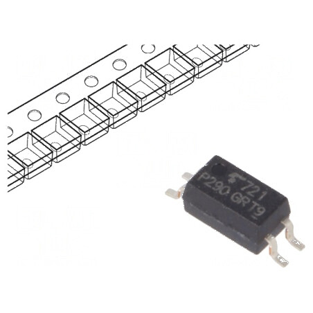 Optocuplor SMD cu 1 ieșire, tranzistori, izolație 3,75kV, Uce 80V, SO4 | Electronic-mag.ro | Componente Electronice