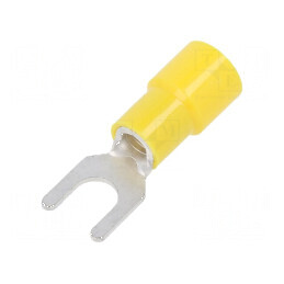 Vârf furcă M5 Ø 5,3mm pentru cablu izolat 2,63÷6,64mm2 crimpare. | Electronic-mag.ro | Componente Electronice