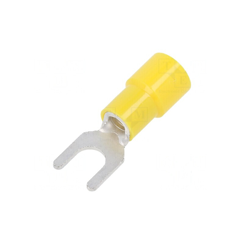 Vârf furcă M5 Ø 5,3mm pentru cablu izolat 2,63÷6,64mm2 crimpare. | Electronic-mag.ro | Componente Electronice