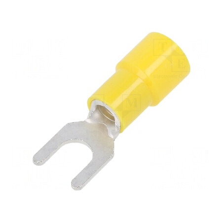Vârf furcă M5 Ø 5,3mm pentru cablu izolat 2,63÷6,64mm2 crimpare. | Electronic-mag.ro | Componente Electronice