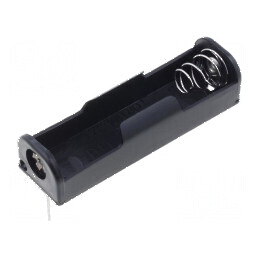 Suport pentru baterii AA R6 pe PCB neagră, 1 slot, dimensiune 51mm | Electronic-mag.ro | Componente Electronice