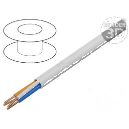 Cablu telecomunicaţii YTKSY 2x2x0,5mm sârmă Cu PVC alb | Electronic-mag.ro | Componente Electronice