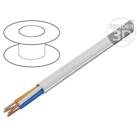 Cablu telecomunicaţii YTKSY 2x2x0,5mm sârmă Cu PVC alb | Electronic-mag.ro | Componente Electronice