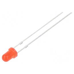 LED 3mm roșie 35mcd 40° convex, Nr. term: 2 | Electronic-mag.ro | Componente Electronice