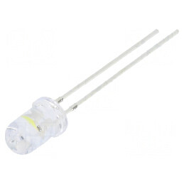 LED 5mm albastru/alb rece cu clipire 30° - Lentilă transparentă pentru iluminare decorativă | Electronic-mag.ro | Componente Electronice