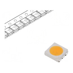 Banda LED SMD 5050 alb cald 20-22lm 5800-7000mcd 120° 60mA 270mW 60m | Electronic-mag.ro | Componente Electronice