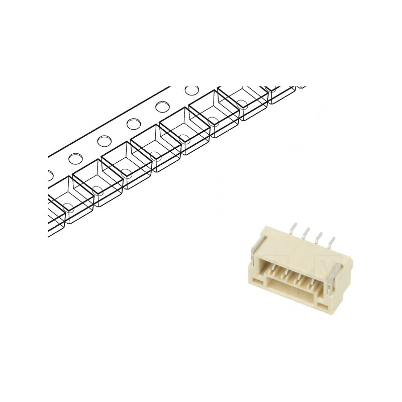 Conector cablu-placă soclu tată 4 PIN 1,25mm fără contacte | Electronic-mag.ro | Componente Electronice Conector cablu-placă soclu tată 4 PIN 1,25mm fără contacte | Electronic-mag.ro | Componente Electronice