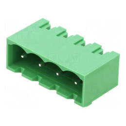 Regletă de conexiuni deconectabilă 5,08mm cu 4 piste drept tată | Electronic-mag.ro | Componente Electronice