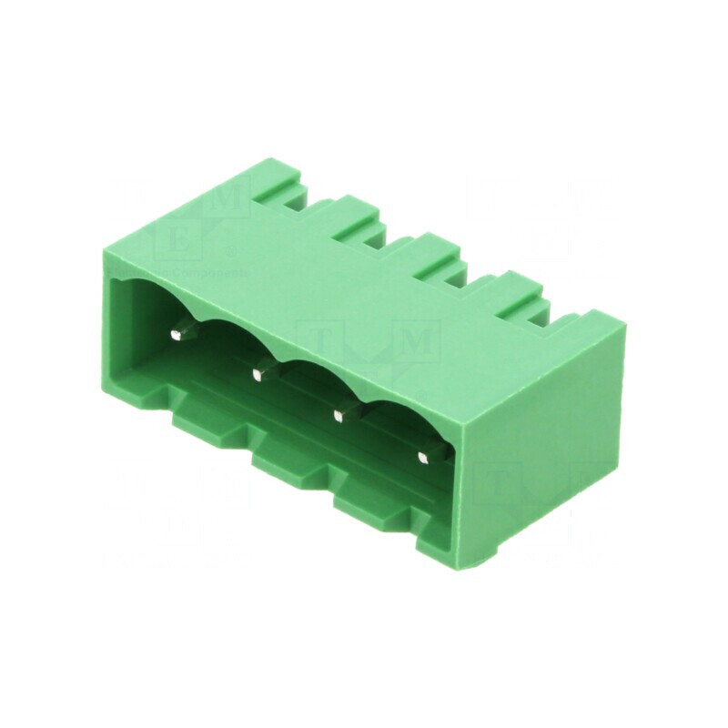 Regletă de conexiuni deconectabilă 5,08mm cu 4 piste drept tată | Electronic-mag.ro | Componente Electronice