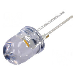 Lampa LED 10mm alb cald 3000K 30° convexă pentru iluminat decorativ | Electronic-mag.ro | Componente Electronice