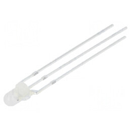 LED 3mm roșu/albastru 40° convex pentru iluminare - Nr. term: 3 | Electronic-mag.ro | Componente Electronice