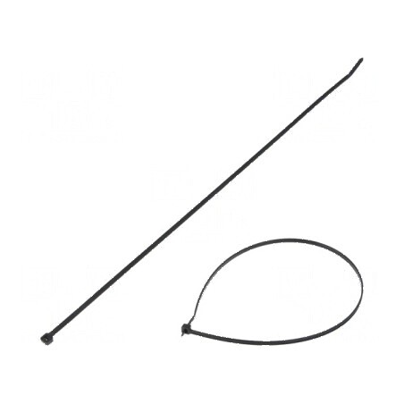 Colier de strângere poliamidă 368mm x 3,7mm 178N negru | Electronic-mag.ro | Componente Electronice