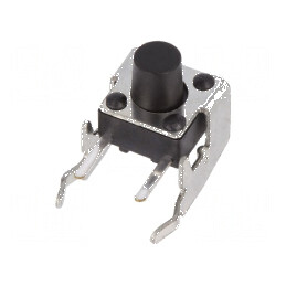 Microîntrerupător TACT SPST-NO 0,05A/12VDC Poz: 2 THT | Electronic-mag.ro | Componente Electronice