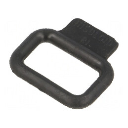 Buclă de întindere PVC neagră 23,8mm x 16mm CRADLE CLIP pentru fixare și suport | Electronic-mag.ro | Componente Electronice