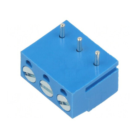 Regletă de conexiuni pentru PCB drept, 5mm, 3 piste pentru PCB | Electronic-mag.ro | Componente Electronice
