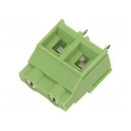 Regletă de conexiuni pentru PCB în unghi de 90°, 9,52mm, 2 piste | Electronic-mag.ro | Componente Electronice