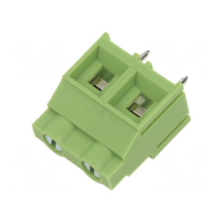 Regletă de conexiuni pentru PCB în unghi de 90°, 9,52mm, 2 piste | Electronic-mag.ro | Componente Electronice
