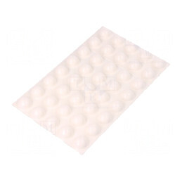 Picioruş autoadeziv alb poliuretan 7,9mm H, dimensiune 16x16mm | Electronic-mag.ro | Componente Electronice