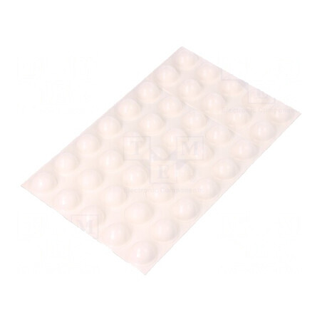 Picioruş autoadeziv alb poliuretan 7,9mm H, dimensiune 16x16mm | Electronic-mag.ro | Componente Electronice