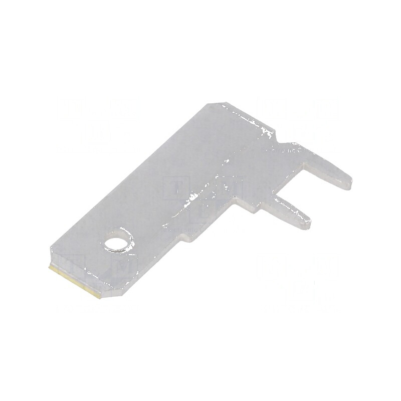 Terminal plat 6,3mm 0,8mm tată THT din alamă cositorită | Electronic-mag.ro | Componente Electronice