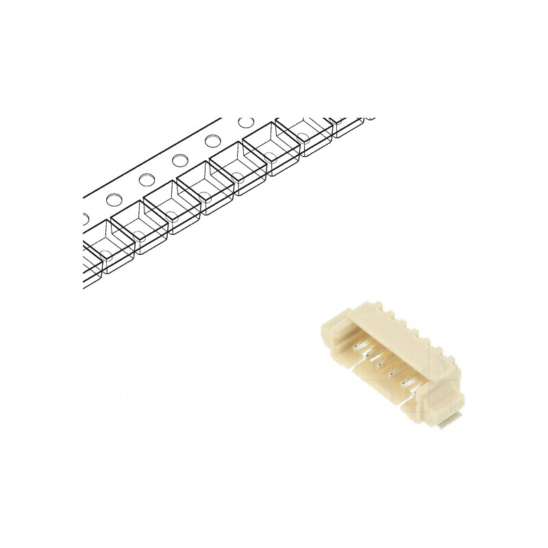 Conector cablu-placă soclu tată 1,25mm PIN 6 SMT 125V 1A | Electronic-mag.ro | Componente Electronice