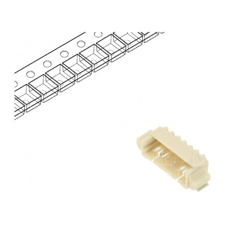 Conector cablu-placă soclu tată 1,25mm PIN 6 SMT 125V 1A | Electronic-mag.ro | Componente Electronice