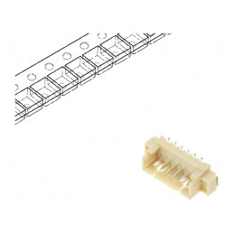Conector cablu-placă soclu tată 1,25mm PIN 6 SMT 250V 1A | Electronic-mag.ro | Componente Electronice