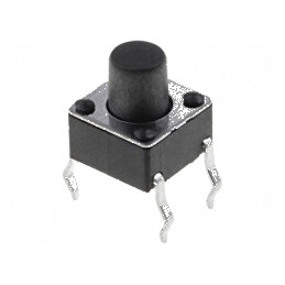 Microîntrerupător TACT SPST-NO 0,05A/12VDC THT Poz: 2 Fără | Electronic-mag.ro | Componente Electronice