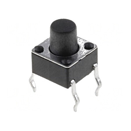 Microîntrerupător TACT SPST-NO 0,05A/12VDC THT Poz: 2 Fără | Electronic-mag.ro | Componente Electronice