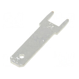 Terminal plat 4,8mm 0,8mm tată THT alamă cositorit drept pentru conexiuni electrice | Electronic-mag.ro | Componente Electronice