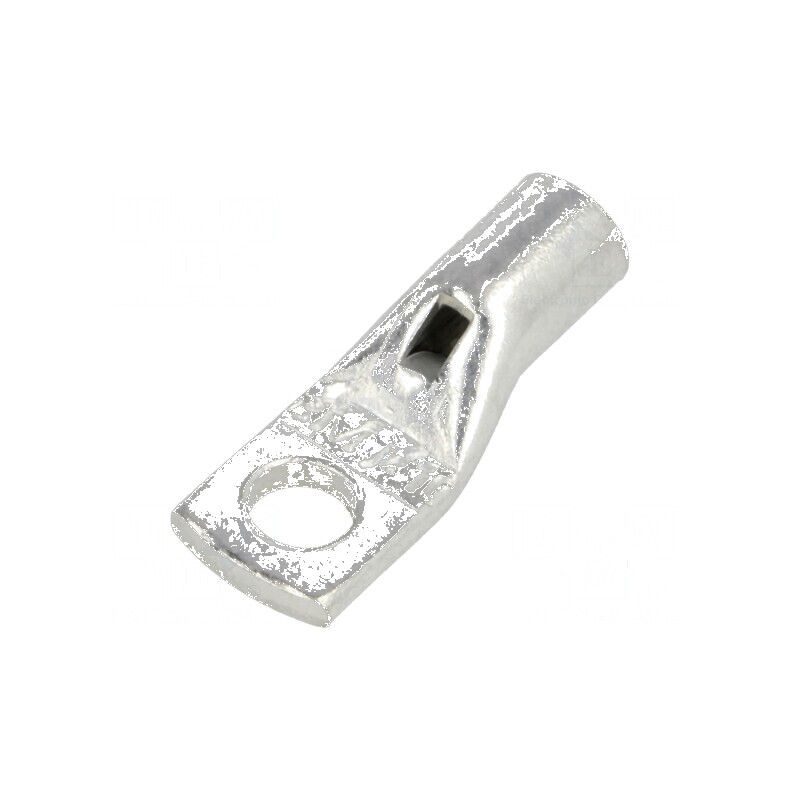 Vârf inelar tubular M5 10mm² crimpat pe cablu neizolat din cupru - set 10 bucăți | Electronic-mag.ro | Componente Electronice