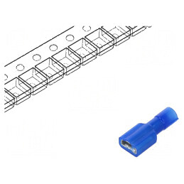 Terminal plat 6,3mm mamă 0,8mm pentru cablu 1,5-2,5mm² crimpat | Electronic-mag.ro | Componente Electronice