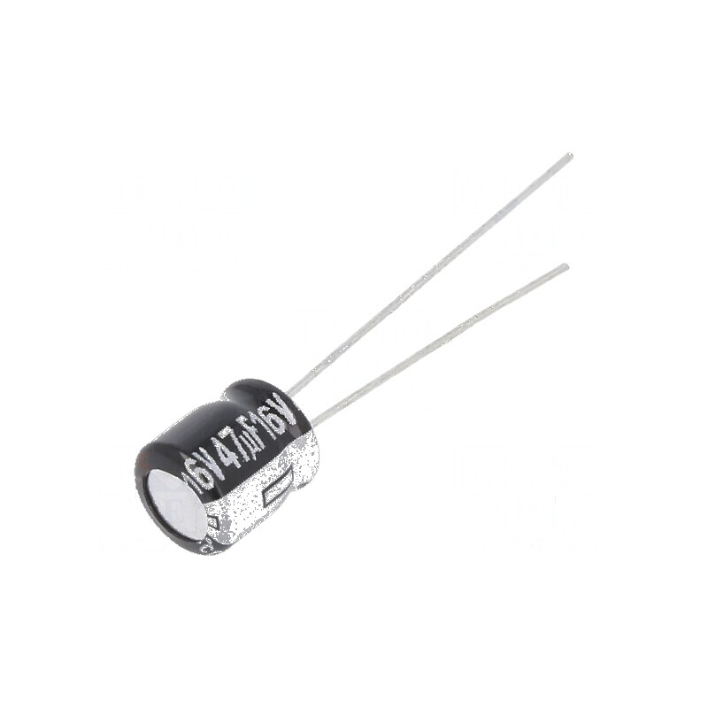 Condensator electrolitic THT 47uF 16VDC Ø6,3x7mm ±20% 1000h - componentă electronică de calitate | Electronic-mag.ro | Componente Electronice Condensator electrolitic THT 47uF 16VDC Ø6,3x7mm ±20% 1000h - componentă electronică de calitate | Electronic-mag.ro | Componente Electronice