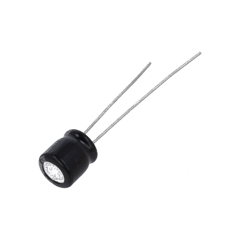 Condensator electrolitic THT 22uF 35VDC Ø6,3x7mm ±20% 1000h pentru aplicații electronice | Electronic-mag.ro | Componente Electronice