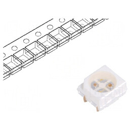 LED SMD 3528 PLCC4 Galben/Galben Verde 3,5x2,8mm 120° pentru Iluminat Decorativ | Electronic-mag.ro | Componente Electronice