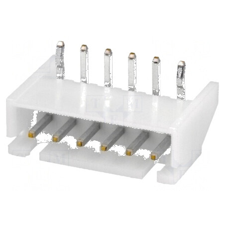 Conector cablu-placă soclu tată XH 2,5mm PIN 6 THT 250V 3A pentru conectare electrică | Electronic-mag.ro | Componente Electronice