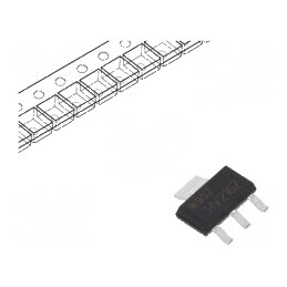 Tranzistor NPN bipolar 600V 0,1A 650mW SC73 SOT223 pentru circuite electronice | Electronic-mag.ro | Componente Electronice
