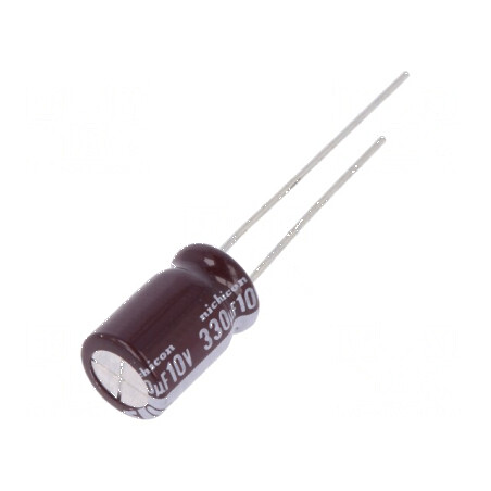 Condensator electrolitic low ESR THT 330uF 10VDC Ø8x11,5mm pentru aplicații electronice | Electronic-mag.ro | Componente Electronice
